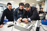 López Miras, durante su visita al Centro Integrado de Formación Profesional Politécnico de Murcia