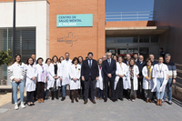 El presidente de la Comunidad, Fernando López Miras, durante su visita al centro de salud mental para la infancia y la adolescencia de El Palmar,...