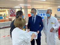El consejero de Salud, Juan José Pedreño, visitó las obras de la segunda fase de ampliación de Urgencias del hospital Rafael Méndez