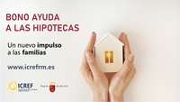 Imagen del apartado de la  página web del Icref dedicada al Bono Ayuda a las Hipotecas