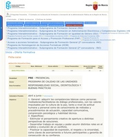 Imagen de los contenidos del curso en el portal web de la Escuela de Formación e Innovación de la Administración Pública