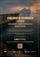 Cartel promocional del concurso de fotografía sobre localizaciones cinematográficas de Cinemur.