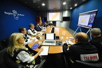 López Miras presidente la reunión para analizar la alerta por lluvias en la Región de Murcia