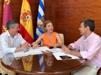 Reunión del consejero en funciones de Fomento y la alcaldesa de Jumilla