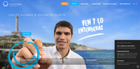 Imagen de la nueva web con Carlos Alcaraz, protagonista de la campaña de este año.