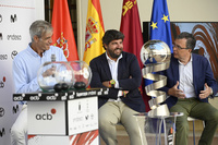 El jefe del Ejecutivo regional en funciones, Fernando López Miras, preside el sorteo de emparejamientos de la Supercopa Endesa Murcia 2023 que se celebrará los días 16 y 17 de septiembre