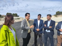 El consejero de Fomento visita las obras del Arco Noroeste en Alguazas y se compromete "a buscar la mejor solución para el municipio"