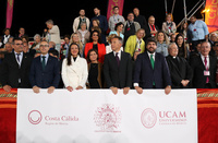 El jefe del Ejecutivo autonómico, Fernando López Miras, preside el acto de inauguración del X Encuentro Nacional de Jóvenes de Hermandades y Cofradías, que se celebra en Lorca (1)