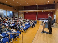 El consejero de Educación, Formación Profesional y Empleo, Víctor Marín,  inauguró la III Jornada Convive para mejorar la convivencia en los centros educativos.