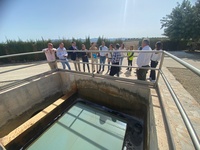 Visita a la EDAR de Lorca de representantes de comunidades de regantes andaluzas para conocer la reutilización de agua que hace la Región de Murcia