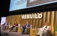 El consejero de Fomento e Infraestructuras, José Manuel Pancorbo, durante su intervención en la séptima edición de 'Rebuild 2024', el Congreso Nacional de Arquitectura Avanzada y Construcción 4.0.