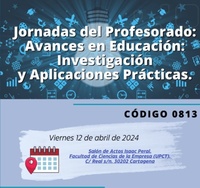 Cartel de la jornada 'Avances en educación: Investigación y aplicaciones prácticas', que se celebrará en Cartagena el 12 de abril