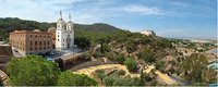 Vista general del Santuario de la Fuensanta y su entorno.