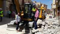 Visita a las obras de renovación de la calle Eulogio Periago de Lorca
