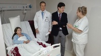 Visita del consejero de Salud al servicio de Urgencias Pediátricas del hospital Virgen de la Arrixaca