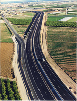 Imagen de la autovía del Mar Menor, una de las vías más transitadas de la red regional de carreteras