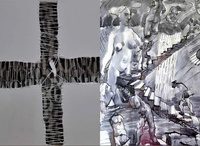 Imagen de las obras que se exhibirán en la exposición de José María Garres y Rubio Pacheco que se presenta en Yecla dentro del Plan de Espacios Expositivos
