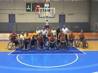 El equipo de baloncesto en silla de ruedas de la Casa Regional en Getafe visita Murcia