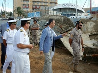 Imágenes de los restos de las embarcaciones extraídos por la Armada del Mar Menor (I)