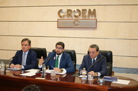 Fernando López Miras asiste a la reunión de la Junta Directiva de Confederación Regional de Organizaciones Empresariales de Murcia
