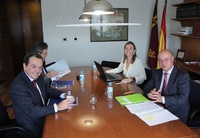 El consejero de Hacienda y Administraciones Públicas mantuvo una reunión con el presidente de Croem, Confederación Regional de Organizaciones Empresariales de Murcia