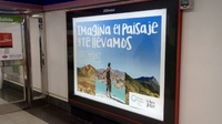 Imagen de uno de los 'jets' del Metro de Madrid en el que se anuncia la Región de Murcia como destino turístico