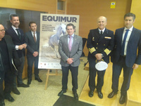 El consejero Francisco Jódar (centro) durante el acto de presentación de Equimur 2018