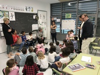 Los consejeros de Educación de la Región de Murcia y de Castilla y León visitan un centro educativo en Valladolid