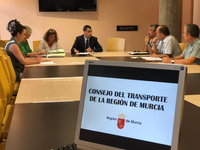 Imagen de la última reunión de la Comisión permanente del Consejo del Transporte de la Región de Murcia