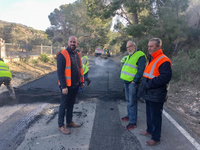 Fomento acondiciona un tramo de la carretera del Cabezo de la Plata por la que pasará la Vuelta Ciclista a la Región de Murcia