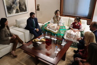 El presidente Fernando López Miras recibe a la Reina de la Huerta 2019 y a la Reina de la Huerta Infantil (2)