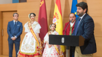 El presidente Fernando López Miras recibe a la Reina de la Huerta 2019 y a la Reina de la Huerta Infantil, así como a sus damas de honor (2)