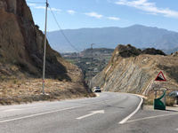 Tramo de la carretera regional RM-514, que conecta Abarán y Blanca