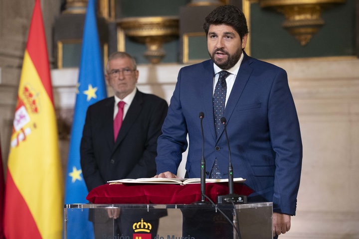Toma de posesión del presidente de la Comunidad Autónoma de la Región de Murcia
