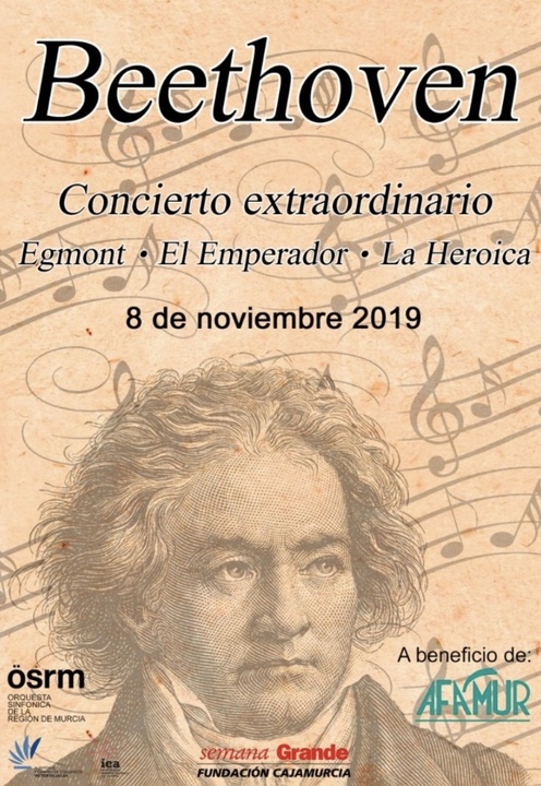 Cartel del concierto extraordinario de la Orquesta Sinfónica de la Región de Murcia