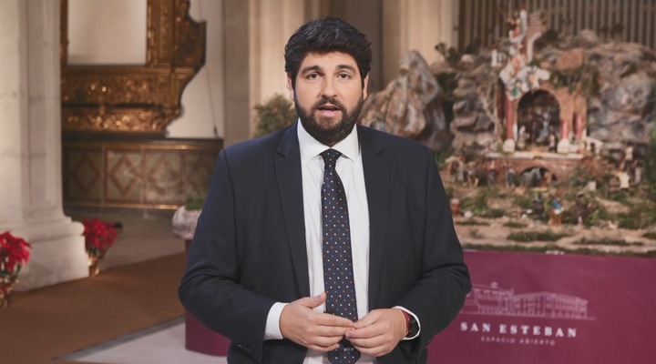 El presidente de la Región de Murcia en el mensaje de Fin de Año