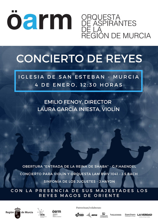 Cartel de la actuación de la Orquesta de Aspirantes de la Región de Murcia