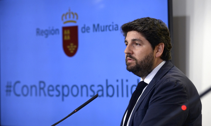 Rueda de prensa del presidente de la Región de Murcia