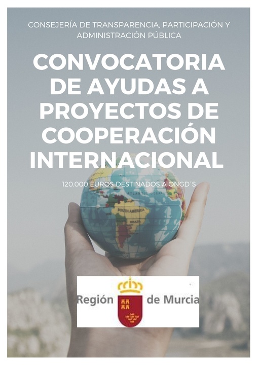 Cartel de la Convocatoria de Ayudas a ONGD´s para Proyectos de Cooperación 2020
