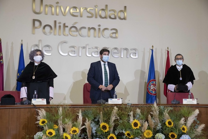 Fernando López Miras ha presidido el acto académico de apertura del curso 2020-2021 de las universidades públicas de la Región de Murcia