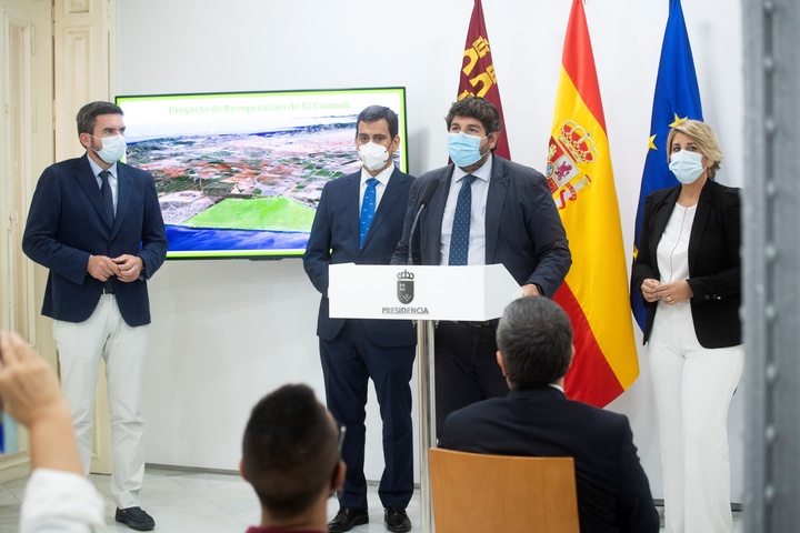 López Miras anuncia la expropiación de 3,1 millones de metros cuadrados en El Carmolí para su protección y conservación