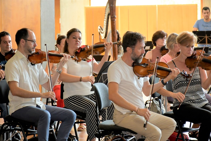 Ensayo de la Orquesta Sinfónica de la Región de Murcia para la clausura del Festival 'Numskull'