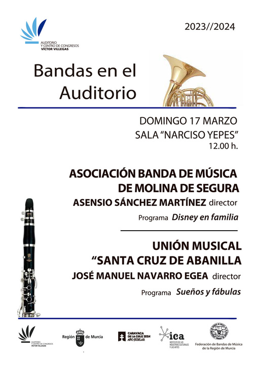 Imagen del cartel del concierto de este domingo del ciclo 'Bandas en el Auditorio'