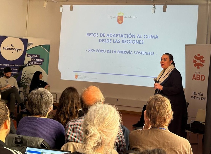 La secretaria autonómica de Energía, Sostenibilidad y Acción Climática, María Cruz Ferreira, durante su ponencia en el XXV Foro de la Energía Sostenible.