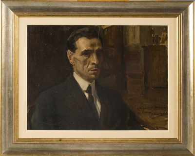 Retrato del impresionista español Joaquín Sorolla y Bastida, con el título 'Retrato del pintor Alfredo Carreras'