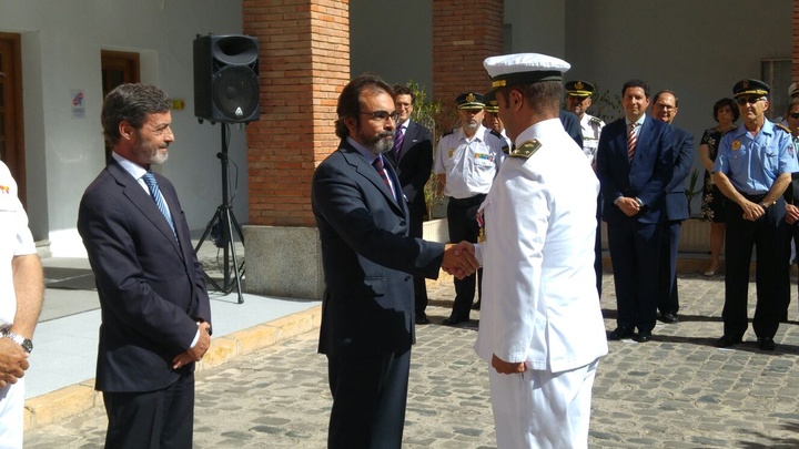 El consejero de Presidencia y Fomento, durante el acto institucional con motivo de la semana de las Fuerzas Armadas