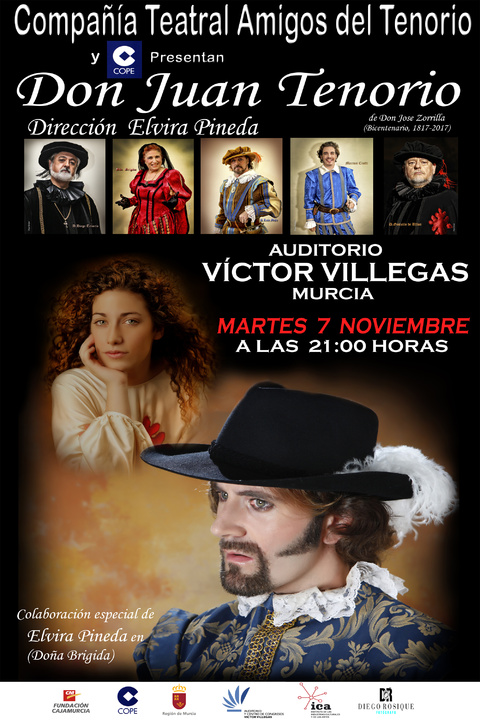 Imagen del cartel de la obra 'Don Juan Tenorio' a cargo de la Compañía Teatral Amigos del Tenorio