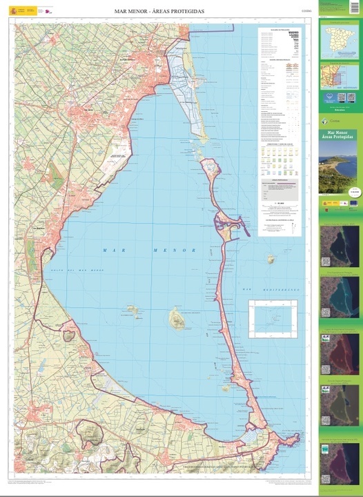 Imagen del nuevo mapa del Mar Menor en el que se recogen las figuras de protección