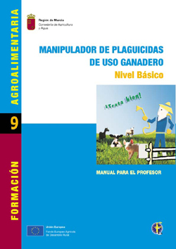 Portada de "Manipulador de plaguicidas de uso ganadero. Nivel básico. Manual para el profesor"