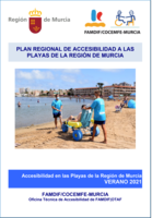 Portada de "Accesibilidad en las playas de la Región de Murcia. Verano 2021"
